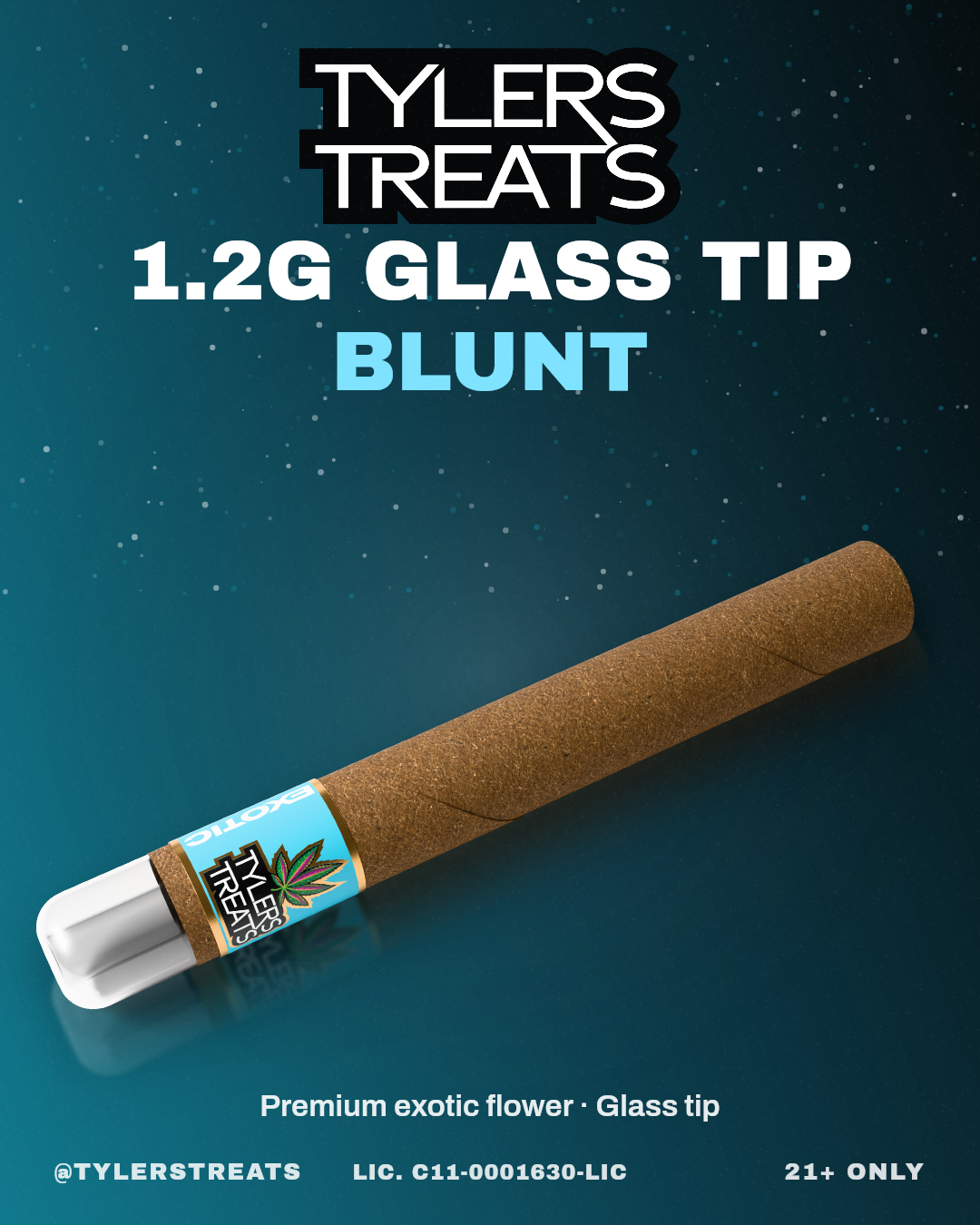Tylers Treats 1.2G glass tip blunt